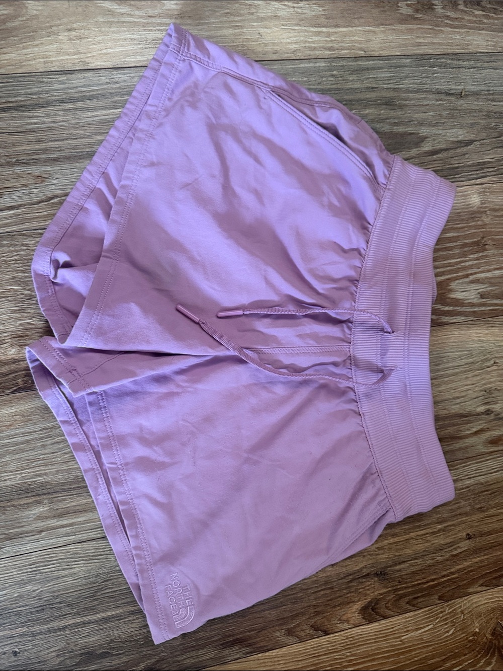 The North Face Lavender Athletic Shorts with Drawstring Waist